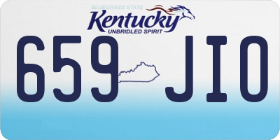 KY license plate 659JIO