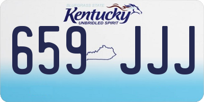KY license plate 659JJJ