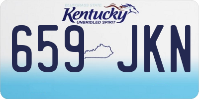 KY license plate 659JKN