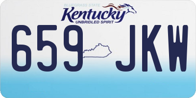 KY license plate 659JKW