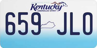 KY license plate 659JLO