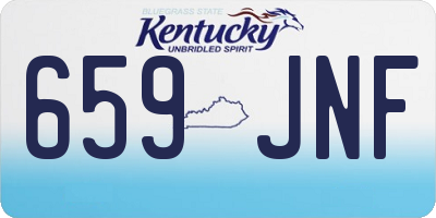 KY license plate 659JNF