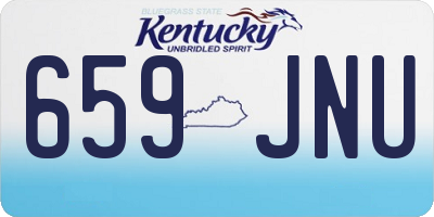 KY license plate 659JNU