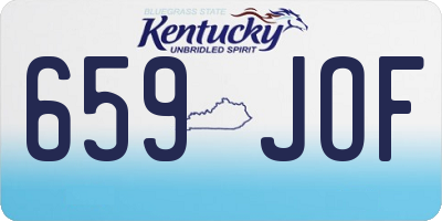 KY license plate 659JOF