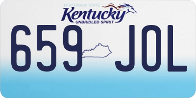 KY license plate 659JOL