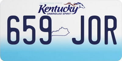 KY license plate 659JOR