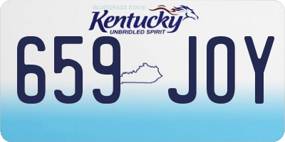 KY license plate 659JOY