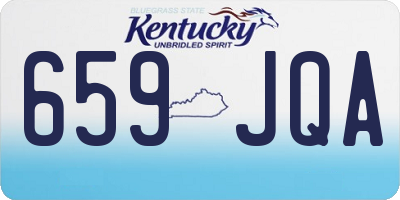 KY license plate 659JQA