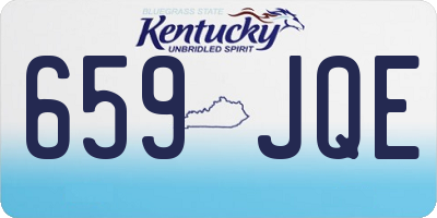 KY license plate 659JQE