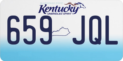 KY license plate 659JQL