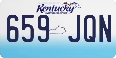 KY license plate 659JQN