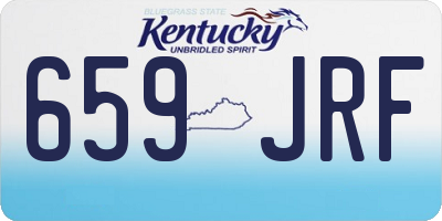 KY license plate 659JRF