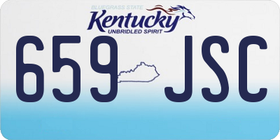 KY license plate 659JSC