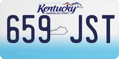 KY license plate 659JST