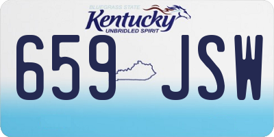 KY license plate 659JSW