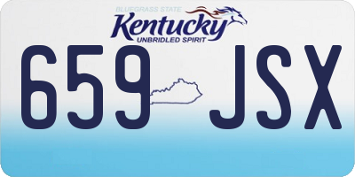 KY license plate 659JSX