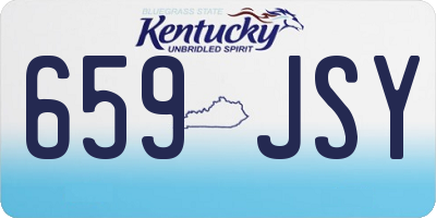 KY license plate 659JSY