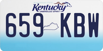 KY license plate 659KBW