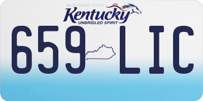 KY license plate 659LIC