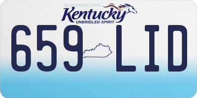 KY license plate 659LID