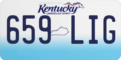 KY license plate 659LIG