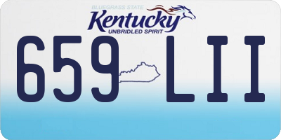 KY license plate 659LII