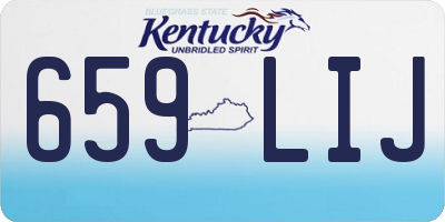 KY license plate 659LIJ