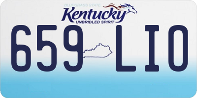 KY license plate 659LIO