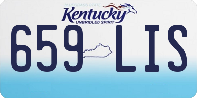 KY license plate 659LIS