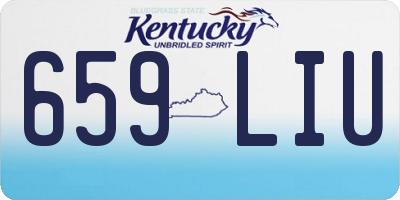 KY license plate 659LIU