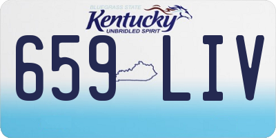 KY license plate 659LIV