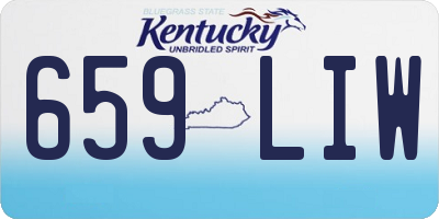 KY license plate 659LIW