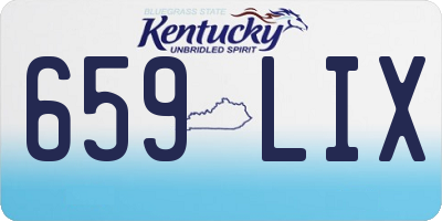 KY license plate 659LIX