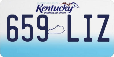 KY license plate 659LIZ