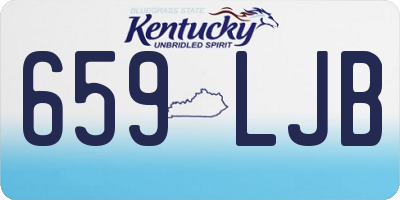 KY license plate 659LJB
