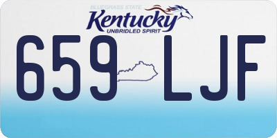 KY license plate 659LJF