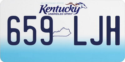 KY license plate 659LJH