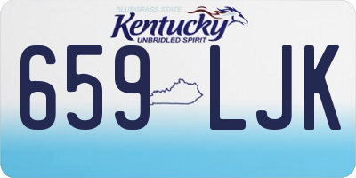 KY license plate 659LJK