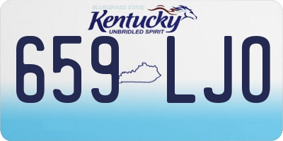 KY license plate 659LJO