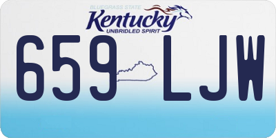 KY license plate 659LJW