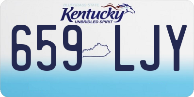 KY license plate 659LJY