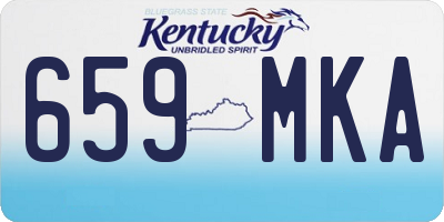 KY license plate 659MKA