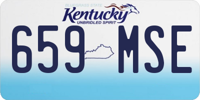 KY license plate 659MSE