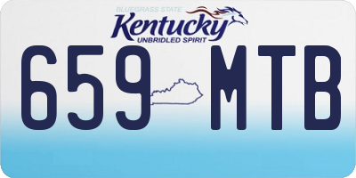 KY license plate 659MTB
