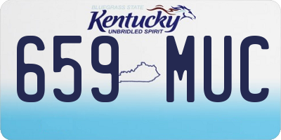 KY license plate 659MUC
