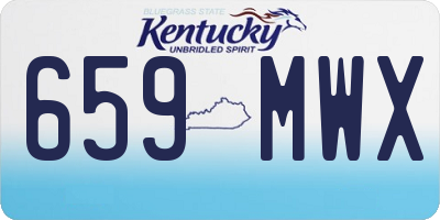 KY license plate 659MWX