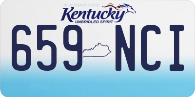 KY license plate 659NCI