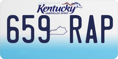 KY license plate 659RAP