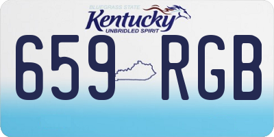 KY license plate 659RGB
