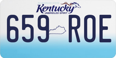 KY license plate 659ROE